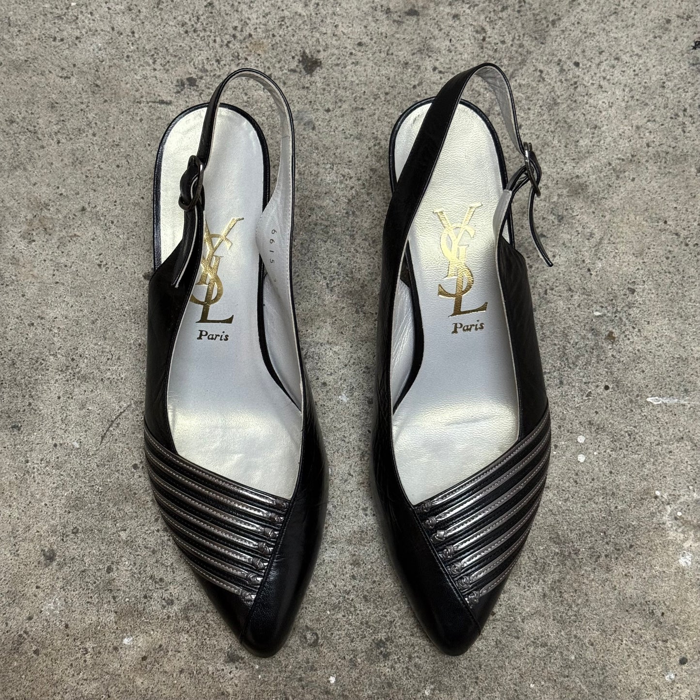 YSL Slingback Pointed Heels