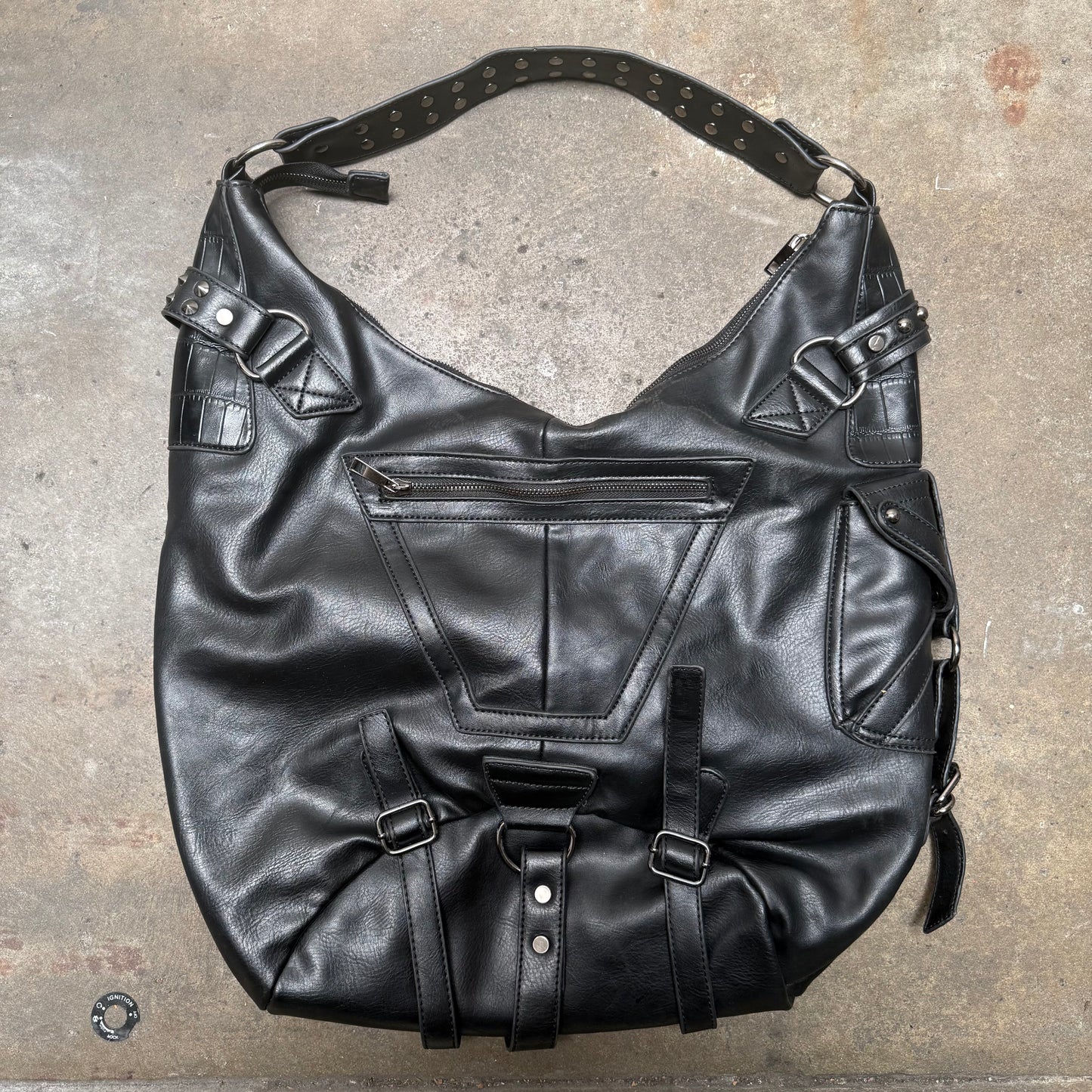 Studded Harness Leather Bag