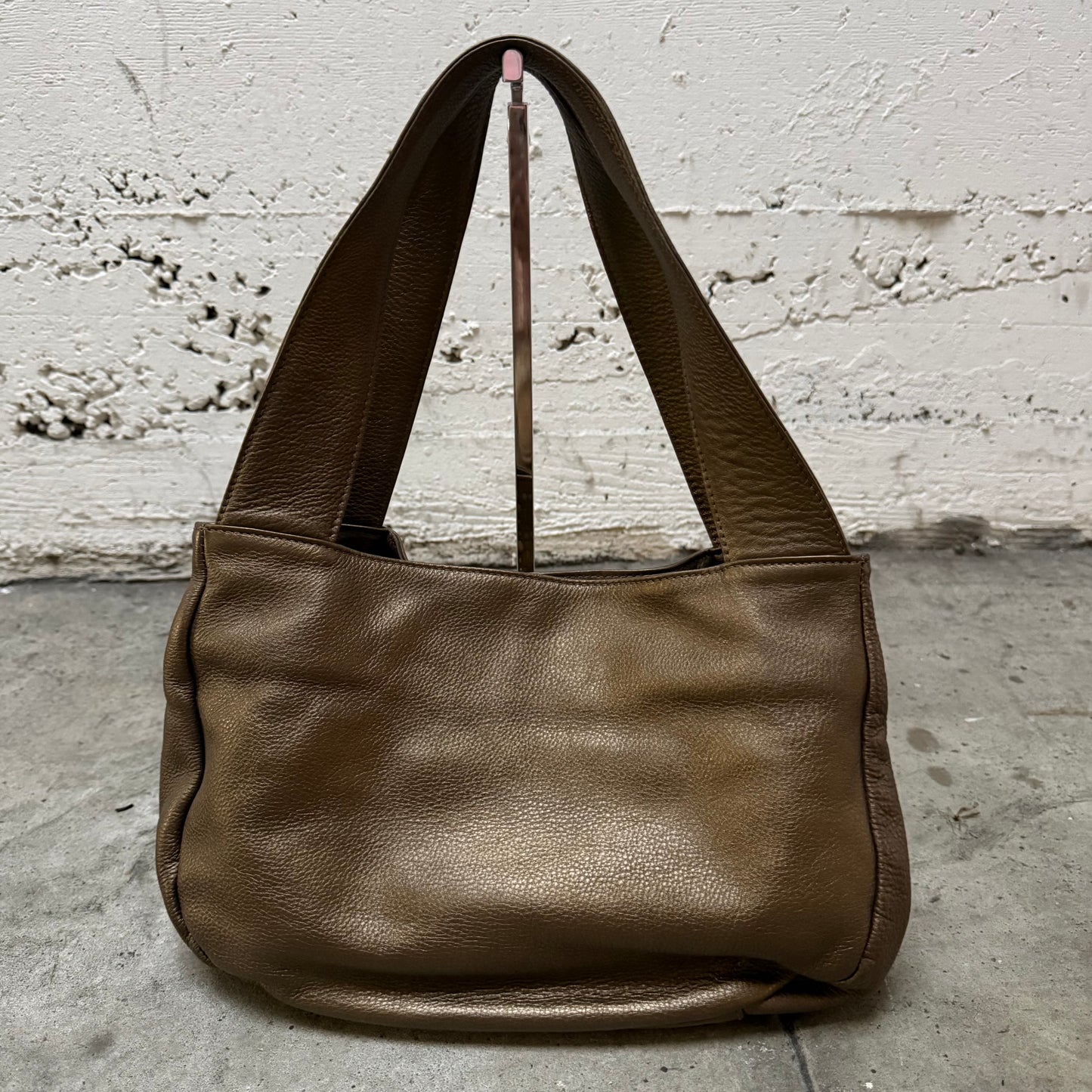 Bronze Studded Leather Tote