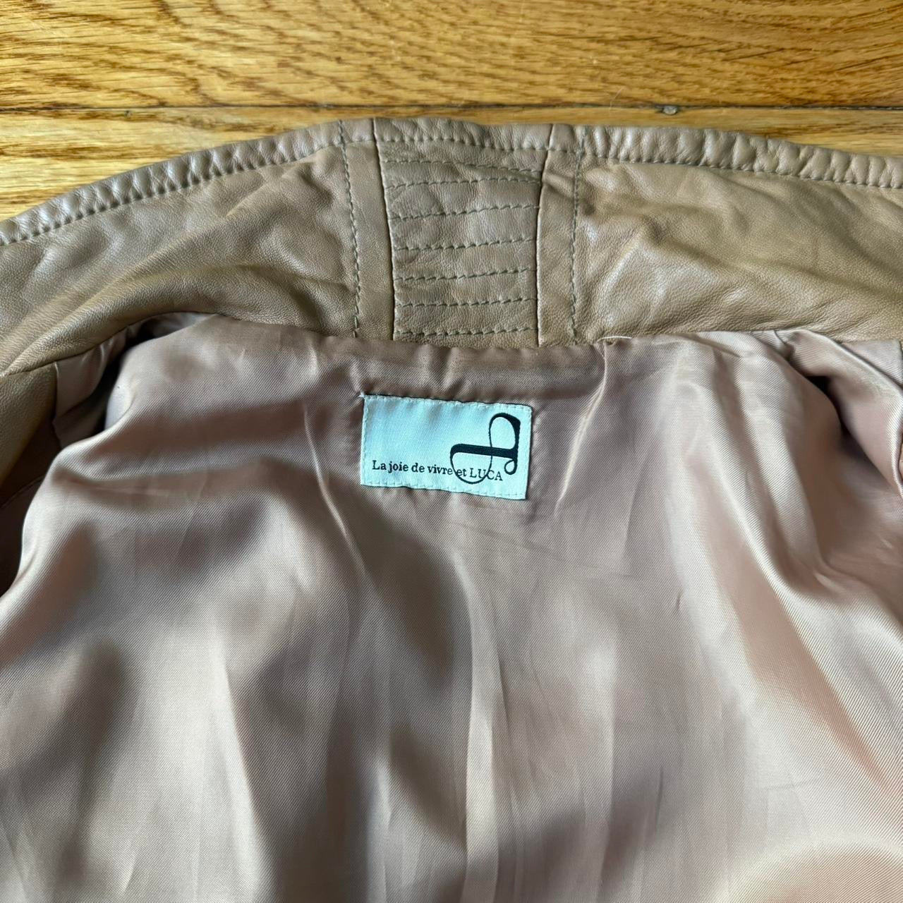 Camel Leather Moto Jacket