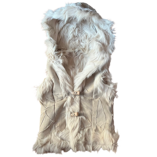 Shearling hooded vest