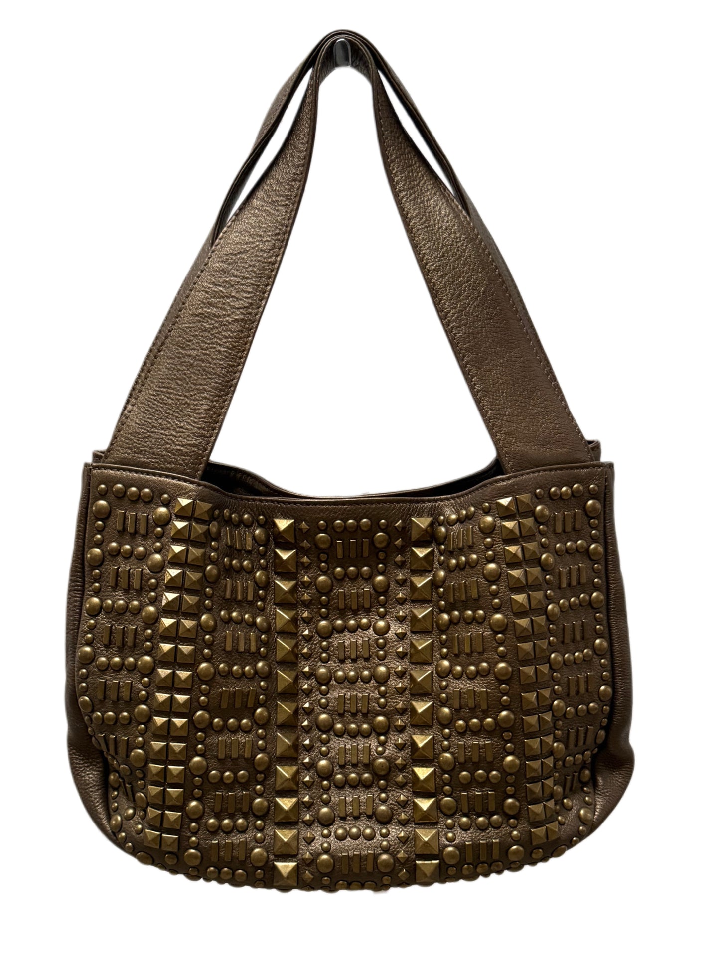 Bronze Studded Leather Tote