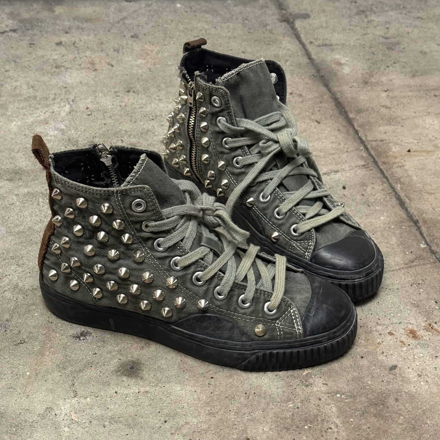 Studded Canvas Sneakers