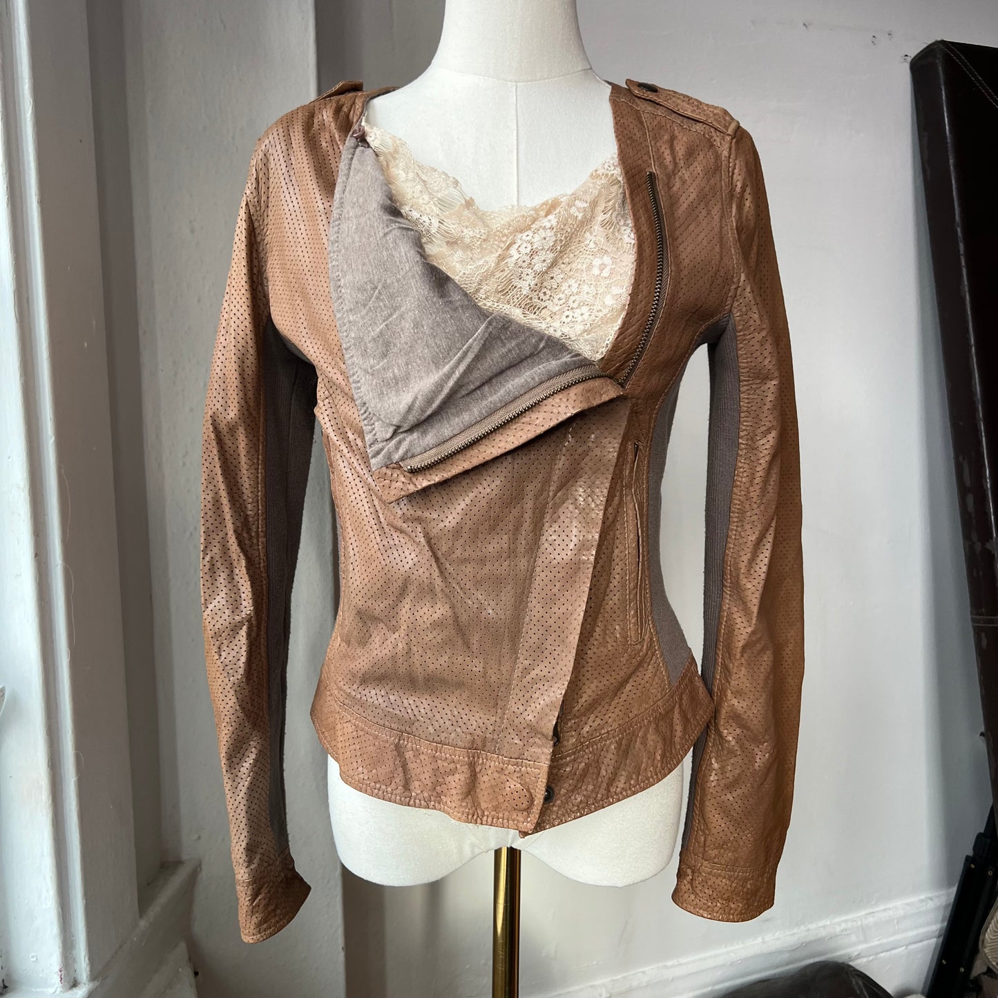 Draped Moto jacket