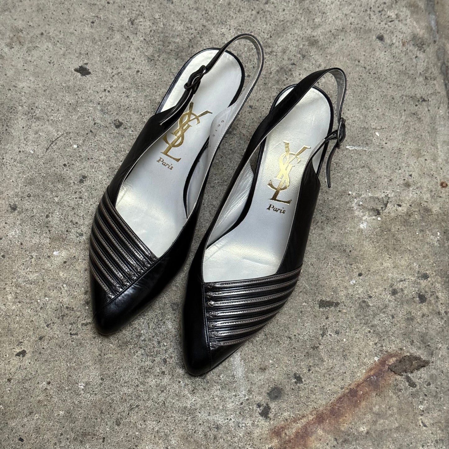 YSL Slingback Pointed Heels
