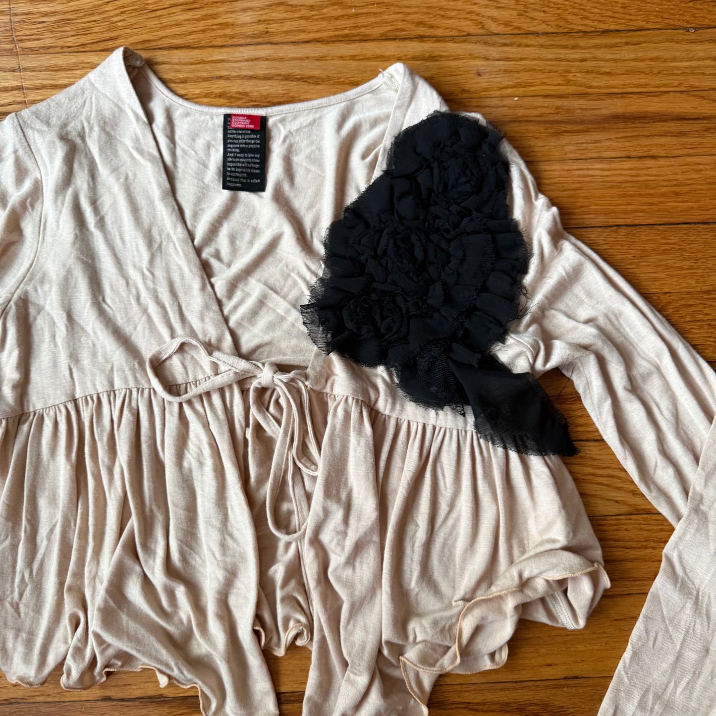 Soft Tie Front Babydoll Top